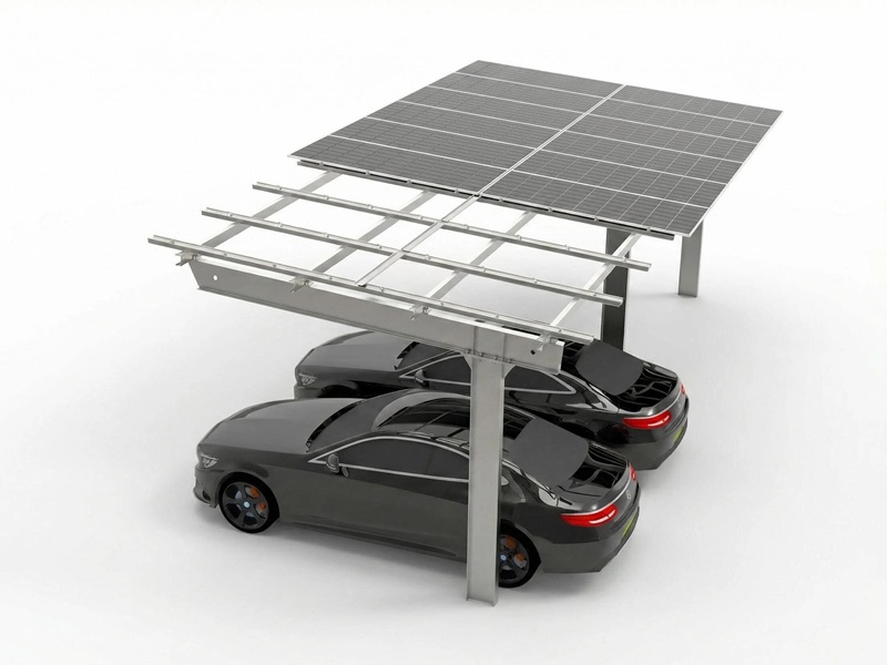 Cochera solar de acero C&I en forma de T