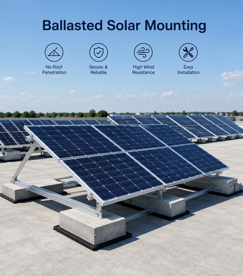 ¿Por qué los soportes solares lastrados son la opción más segura para techos planos?