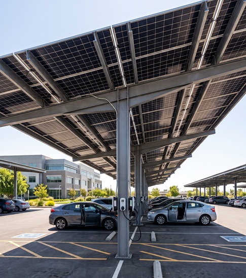 Principales ventajas de las estructuras de cocheras solares de un solo poste